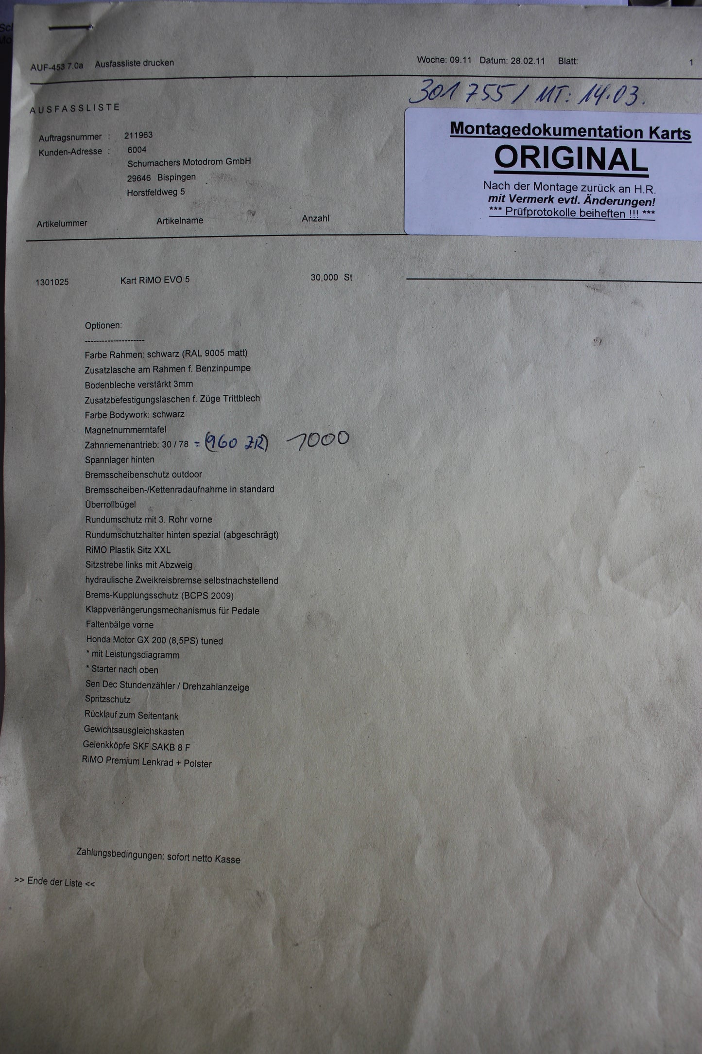 13 x Second-Hand EVO5 Karts (excl. GST)